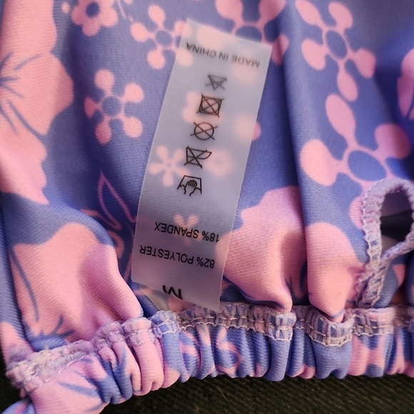 Floral Bikini Set - Purple and Pink. Size Medium - Picture 3 of 4